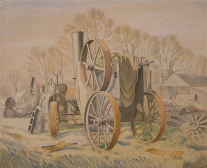 トラクター、1933 作： Eric Ravilious