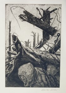 Listening Post、ライプツィヒで出版された版画のフォリオからのイラスト 作： Erich Erler