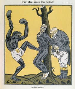 「フェアプレー対ドイツ（対ドイツ）」、Simplicissimus の表紙 作： Erich Schilling