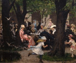公園の風景、ミュンヘン（絵画） 作： Erik Theodor Werenskiold