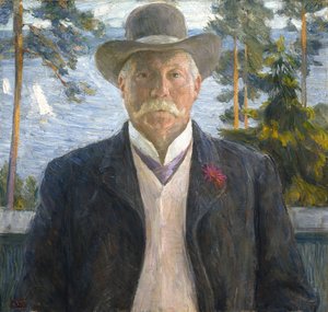 作曲家ソーヴァルド・ラマーズ1841-1922、1906の肖像。 作： Erik Theodor Werenskiold