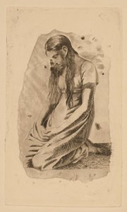 ひざまずく少女 作： Erling Eckersberg