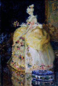 Erminia Bruni Menin (1870-1904) による 18 世紀の女性。 20世紀イタリア。 作： Erminia Bruni Menin