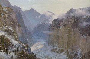 彼の手には地球の深い場所があります（95詩篇）1916 作： Ernest Albert Waterlow