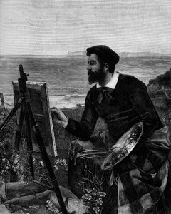 画家ユリス・ボータン（1838-1883）の肖像。アーネスト・デュエズ（1843-1896）の絵画に倣ったエングレーヴィング。2月12日付「The Illustrous World」1246号に掲載。 作： Ernest Ange Duez