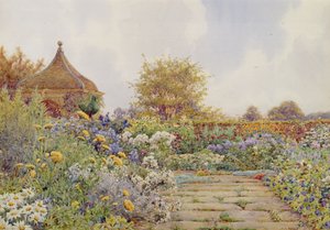バッキンガムシャー、チェッカーズコートの庭園 作： Ernest Arthur Rowe