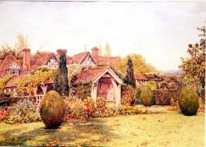 The Gardens at Great Tangley Manor nr. Guildford 作： Ernest Arthur Rowe