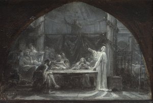 サン＝ジェルヴェ＝サン＝プロテ教会のためのスケッチ、1863年頃（油彩・カンヴァス） 作： Ernest Augustin Gendron