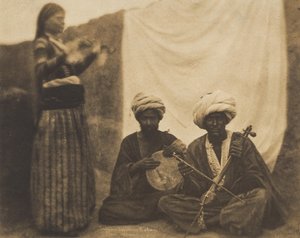 1852 年 2 月 20 日、エジプトの音楽家ラワビとアルメ。 作： Ernest Benecke