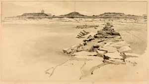 サリバン砦跡のモルトリー砦 作： Ernest C. Peixotto