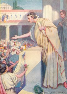 翌朝、シセロはカティリンに対して別のスピーチをしました、c1912 1912 作： Ernest Dudley Heath