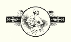 背中を乾かす漁師（リトグラフ） 作： Ernest Edward Briggs
