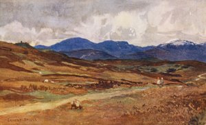 ロヒンバルから西を見る（カラーリトグラフ） 作： Ernest Edward Briggs