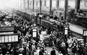 1931年にパリの北駅に到着した列車。 作： Ernest Flammarion