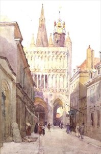 ディジョンのノートルダム寺院 1897年（水彩画） 作： Ernest George