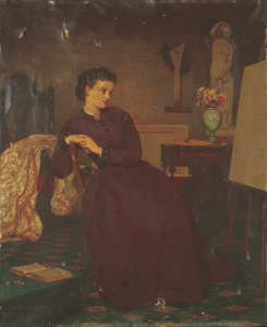 女性アーティスト、1869 作： Ernest Gustave Girardot
