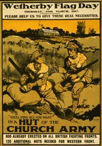 ウェザビーフラッグデー、1917年3月29日木曜日のパブのポスター。 1917