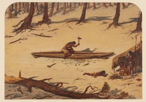 1871年の先史時代のキャンプ 作： Ernest Henry Griset