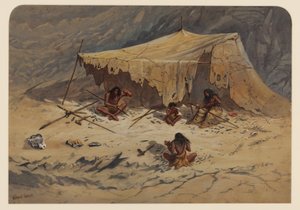 1871年の先史時代のキャンプ 作： Ernest Henry Griset