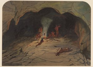 先史時代のシーン、1871 作： Ernest Henry Griset