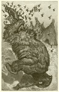 クマとハチの巣