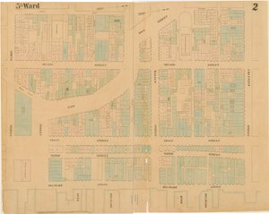 フィラデルフィア市の地図、第1巻、第2版、1860年（手描きの彫刻）