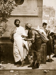 アリスティデスと農民、「ハッチンソンの国家の歴史」、1915年からのイラスト 作： Ernest Hillemacher