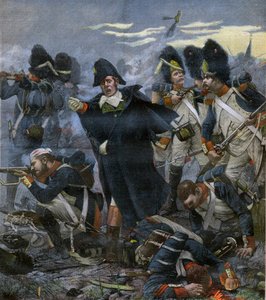 ピエール・カンブロンヌ将軍（1770-1842）とワーテルローの戦いでの部隊 - ドラヘイ、アーネスト・ジャン（1855-1921）の手による彫刻。 作： Ernest Jean Delahaye
