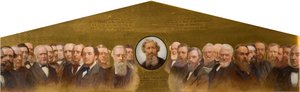 ジョージ・ドーソンとその仲間たち、1879 年。 作： Ernest Lancaster Thompson