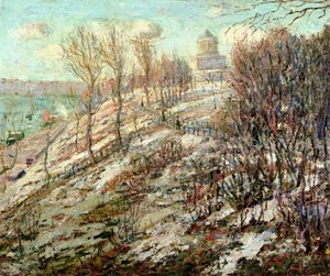 グラントの墓、ニューヨーク国定公園、冬（油彩・キャンバス 作： Ernest Lawson