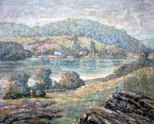 モーニングライト、コネチカット州リバーバレー、1919年 作： Ernest Lawson