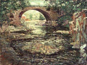 オールド・ストーン・ブリッジ（油彩・キャンバス 作： Ernest Lawson