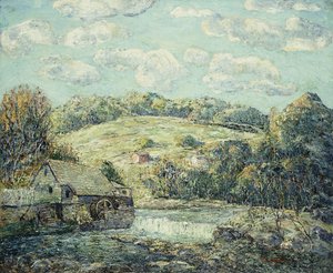 コネチカット州ウィルトンのオールドミル 作： Ernest Lawson