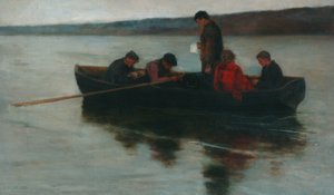 高原での子供の葬儀、1896 作： Ernest Leopold Sichel