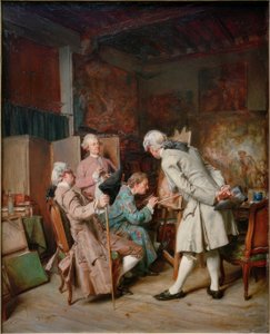絵画の愛好家たち 作： Ernest Meissonier