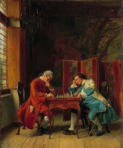 チェスプレイヤー。 1856 作： Jean Louis Ernest Meissonier