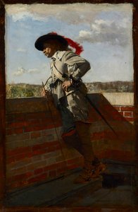 テラスで、1867年。 作： Jean Louis Ernest Meissonier