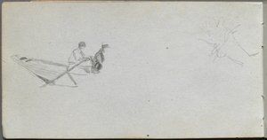 スケッチブック、ページ04：ボートの数字 作： Ernest Meissonier