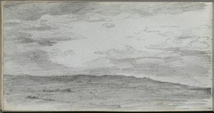 スケッチブック、34ページ：風景の習作 作： Ernest Meissonier