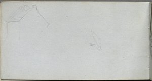 スケッチブック、54ページ：建築研究。 作： Jean Louis Ernest Meissonier