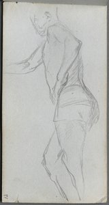 スケッチブック、87ページ：図の研究。 作： Jean Louis Ernest Meissonier