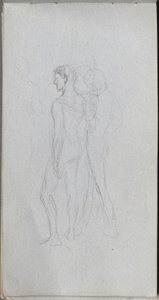 スケッチブック』92ページ：2人のヌード 作： Ernest Meissonier