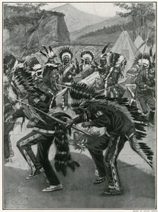 赤いインディアンの絵のようなダンス 作： Ernest Prater