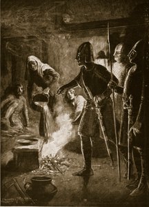 門限、「ハッチンソンのイギリス国民の物語」、1920年頃のイラスト 作： Ernest Prater
