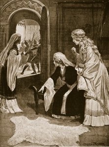 狡猾なリンカーン城、1141年、「ハッチンソンのイギリス国民の物語」、1920年頃のイラスト 作： Ernest Prater