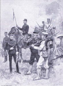 日本兵の種類、挿絵ラッセル日露戦争第1巻、1900年