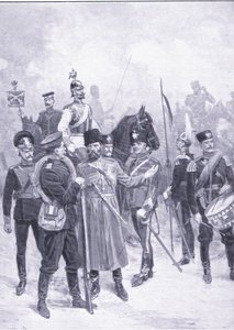 ロシアの兵士の種類、挿絵ラッセル日露戦争の巻第1巻、1900年