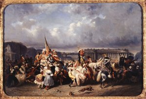 コンコルド広場、現在の8区、1840年から1845年の間（油彩・カンヴァス） 作： Ernest Seigneurgens