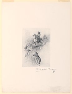 なめし職人が犬を連れて峡谷を疾走した 作： Ernest Thompson Seton