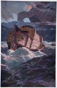 「バビロニアの大洪水」、1915 年。 作： Ernest Wellcousins